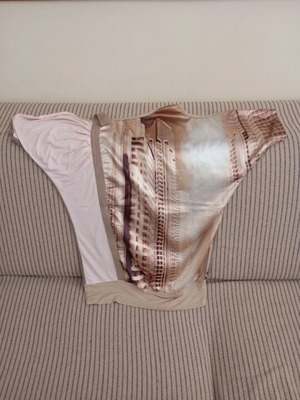 On Line blouse like new, beige and brown, size M