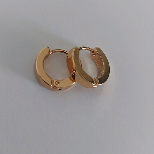 Hoop earrings new, stainless steel gold color