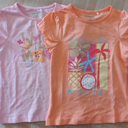 Orchestra summer t-shirts new, size 98 cm, age 3 years, pack of 2