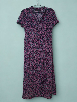 Benissimo long floral dress like new, purple, size M
