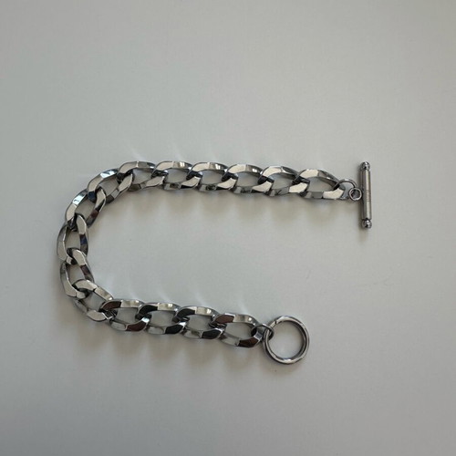 Steel bracelet like new, gray, length 18cm