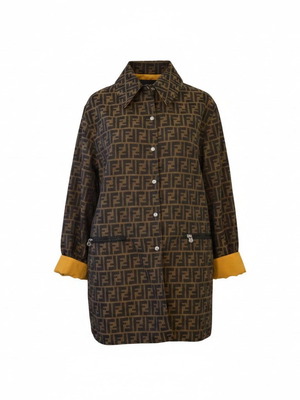 Fendi Jeans reversible Zucca FF monogram jacket, yellow, IT 42