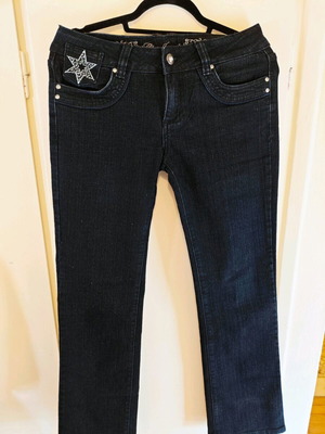 Y2K bootcut jeans like new, black, size M