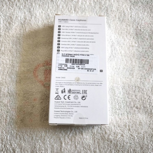 Huawei CM 33 Stereo White Earphones like new