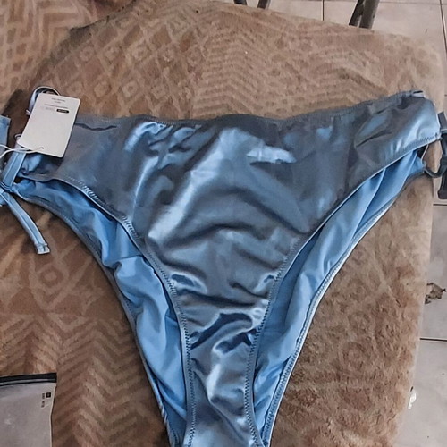 Shein Plus Size Bikini Slip new, turquoise metallic