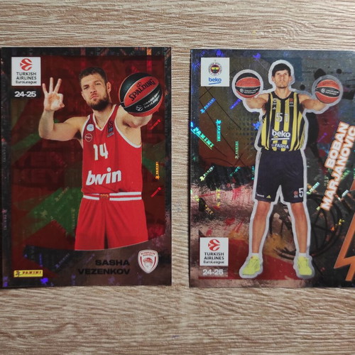 Panini Euro League Turkish Airlines 2024-25 stickers like new, pack of 18