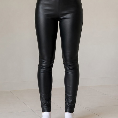 Leather pants Moutaki used, black, size XL