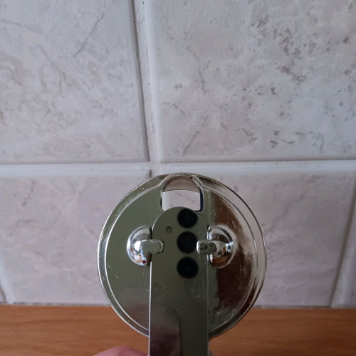 Glass honey jar like new with chrome lid 200 ml