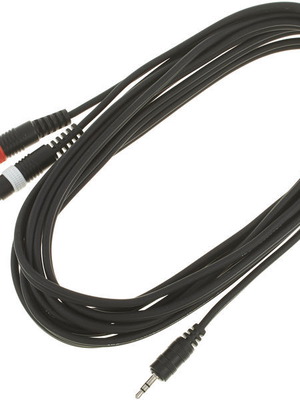 Thomann the sssnake YPK2050 cable new, 2x mono jack 6.3 mm to stereo mini jack 3.5 mm, 5 m