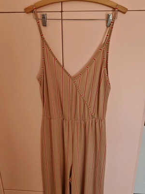Pink Woman jumpsuit with stripes like new, size XL