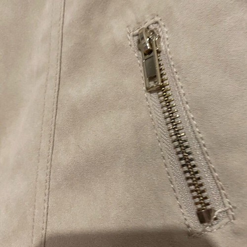 Kids bomber H&M like new, zip, suede fabric, grey and beige