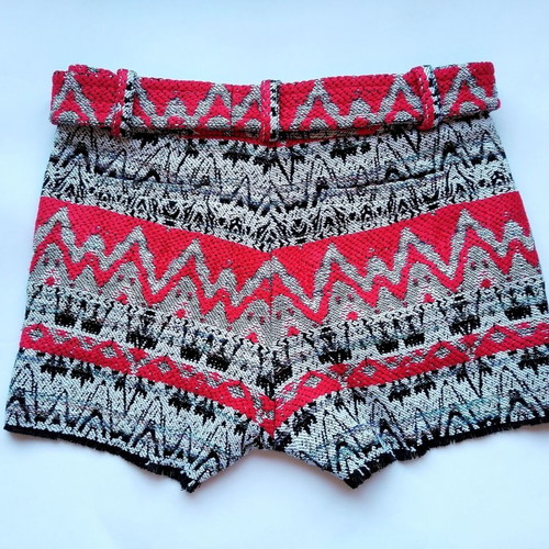 Iro Paris shorts new, thick weave gray and red
