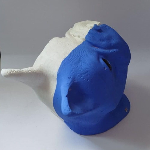 France Bulldog Gypsum Statue Handmade, Heavy Solid 10x10x12 cm