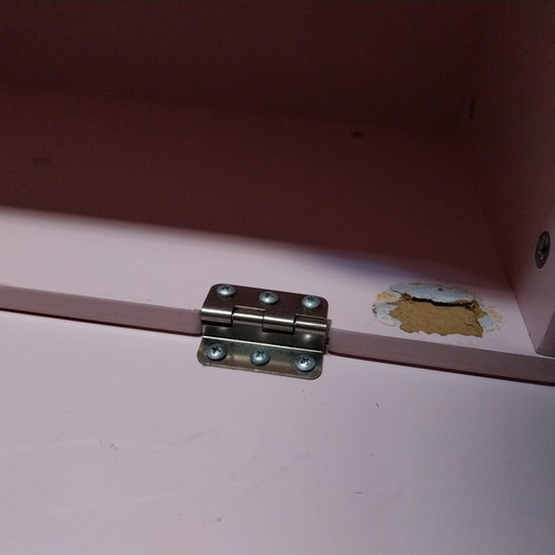 Wooden unicorn toy box with defect