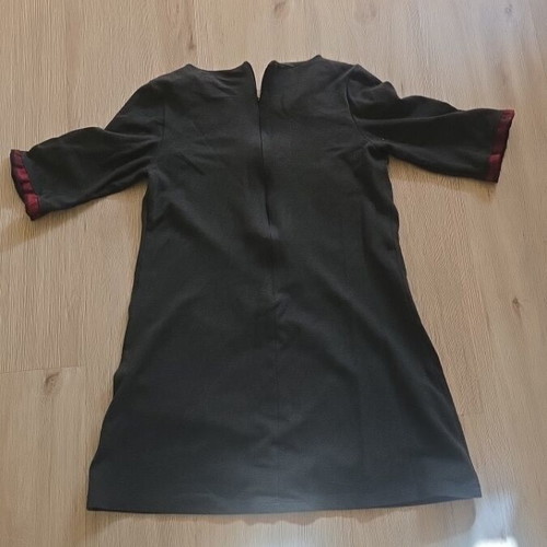 Lilia dress used, dark gray with cat design