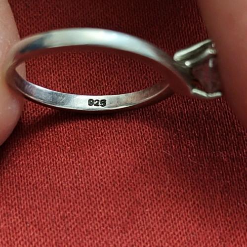 925 ring with diamond new, silver