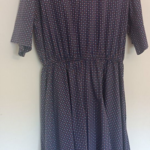 Innocent cotton midi shirt dress with geometric polka dots