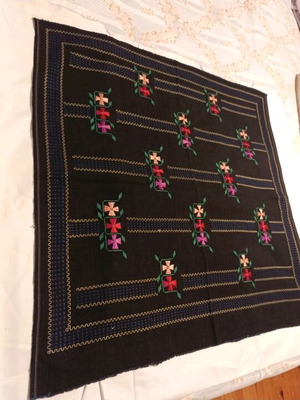 Hand-Embroidered Traditional Tablecloth 60 Years Old Like New