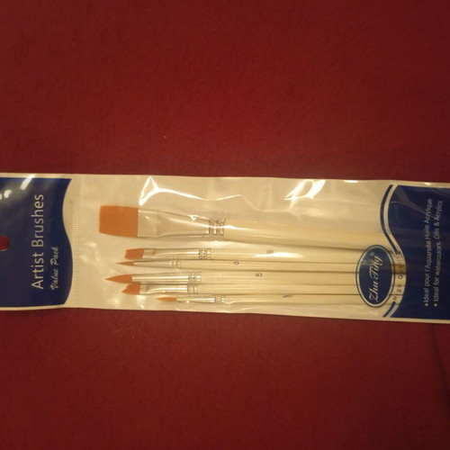 Artist brushes new, set of 6 pieces