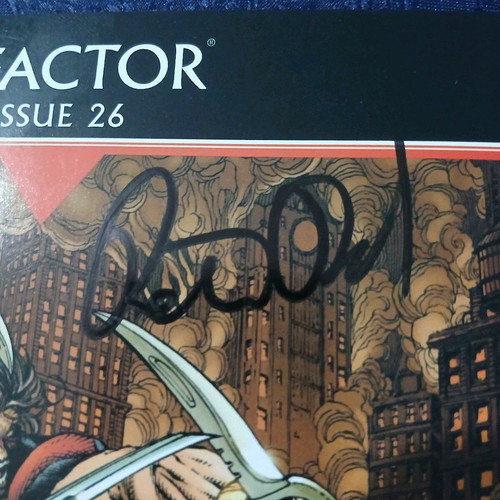 X-Factor #26 used comic with Peter David signature