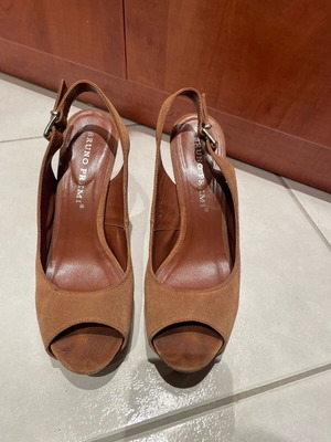 High shoes tan used, size 39