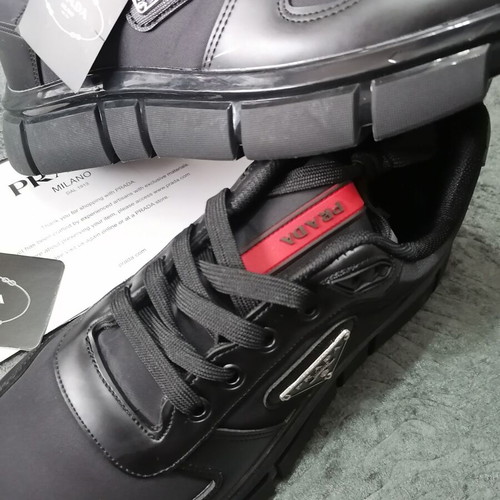 Prada sports shoes new, black and red