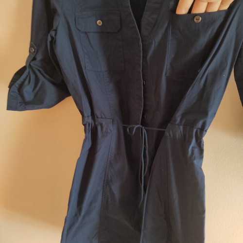 Mango Semizie Dress like new, blue, cotton poplin