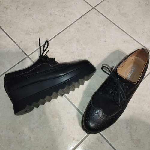 Dexim μαύρα παπούτσια Oxford νούμερο 39 με chunky σόλα