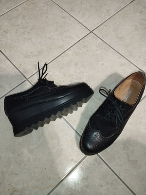 Dexim μαύρα παπούτσια Oxford νούμερο 39 με chunky σόλα