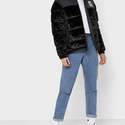 Karl Kani Retro Velvet Puffer Jacket new, women's size M, black