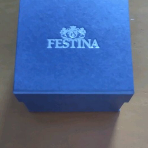 Festina original Swiss made watch box, navy blue