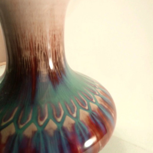 Porcelain vase handmade Ox Blood Sang De Boeuf Langyao Hong Flambe made to order