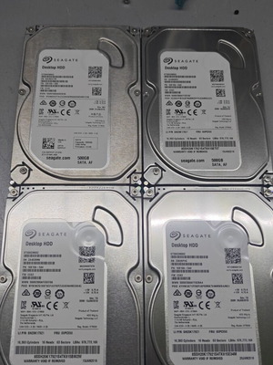 Seagate 500GB 3,5" HDD μεταχειρισμένα, πακέτο 4