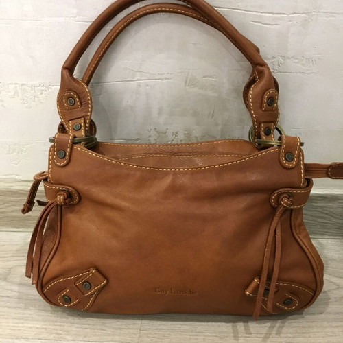 Guy Laroche leather shoulder bag like new, brown