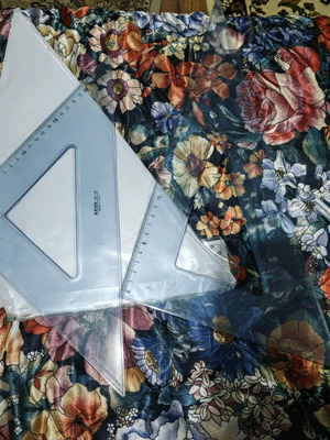 Large triangular rulers used, set of 2