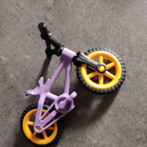 Playmobil bicycle with yellow rims