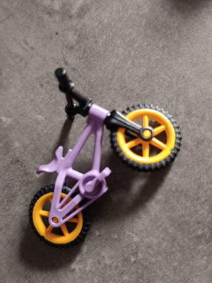 Playmobil bicycle with yellow rims