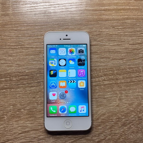 IPhone 5 used, silver, 32GB, Dual SIM, good battery health