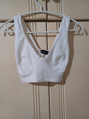 Pretty Little Thing top used, size 36, white