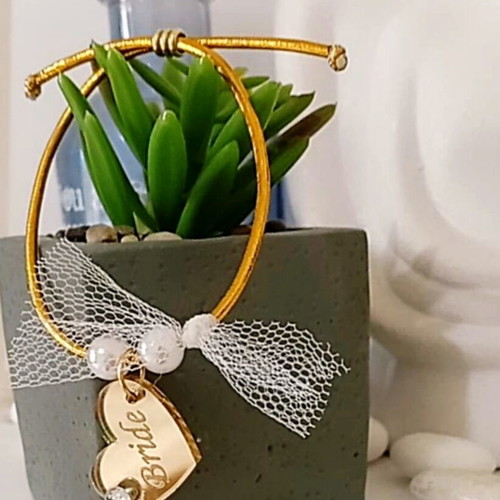 Handmade elastic Bachelorette bracelets made to order