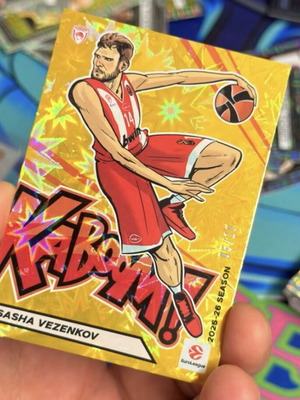 Kaboom Sasha Vezenkov Euroleague Olympiakos 5/10 Gold new