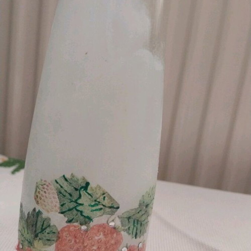 Handmade decorated bottle new with decoupage technique