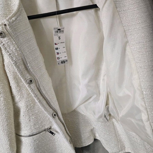 Ice blazer new with tag Calliope, white and silver, size S
