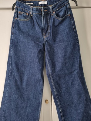 Bershka bell-bottom jeans, blue, size XS