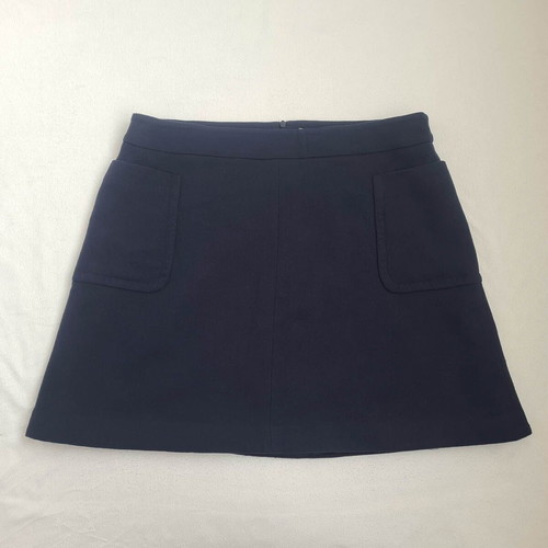 Boden women's skirt 100% wool, short A-Line, size 46, used, blue