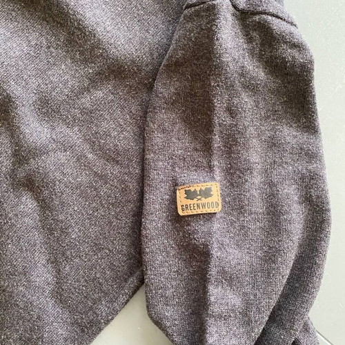 GreenWood men's knit pullover quarter-zip like new, size L, brown gray