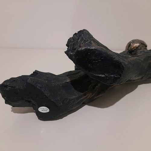 Decorative branch with birds like new, polyresin with bronze finish