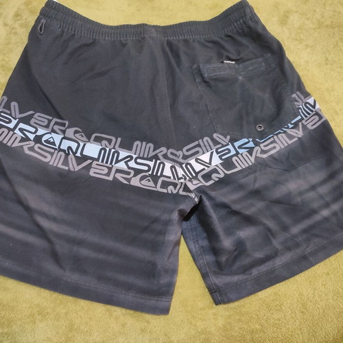 Quicksilver men's swim shorts size Medium like new, black and blue