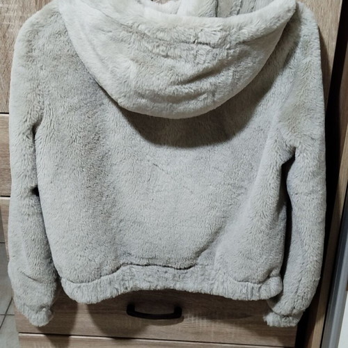 Women's fur jacket size M beige like new