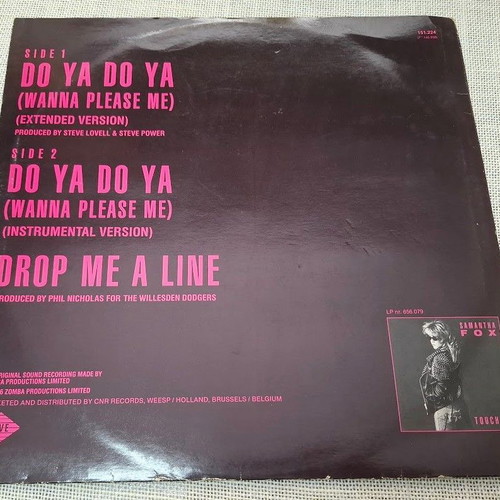 Samantha Fox Do Ya Do Ya (Wanna Please Me) 12' μεταχειρισμένο, pop
